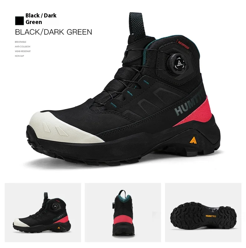 HUMTTO Outdoor Mountain Climbing Hiking Shoes for Men 2025 Winter High Top Anti Slip Sneakers Professional Trekking Boots Man