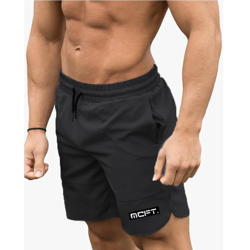 Men's summer quick-drying breathable loose Running Cropped pants gray Stretch Breathable Cool Beach elastic waist shorts