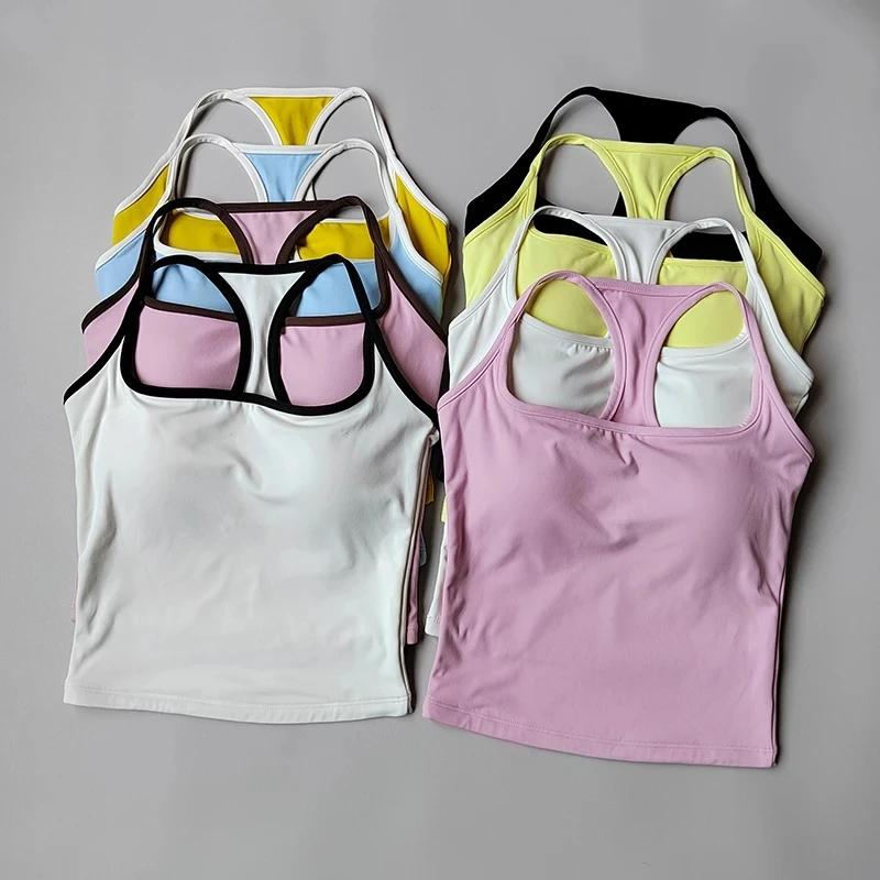 Women's Pilates Tank Top Push-Up Sports Bra Hollow Breathable Fitness Bras Gym Yoga Vest Sexy Running Tops Sportswear