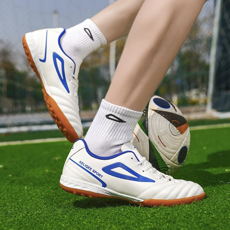 Hot Sale Best-selling Unisex Youth Football Boots Turf Cleats Anti-slip Breathable Leather Upper Lightweight Durable Soccer Trai