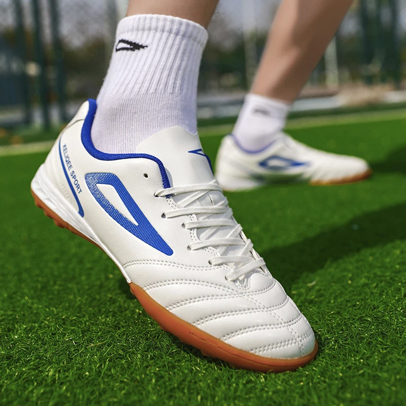 Hot Sale Best-selling Unisex Youth Football Boots Turf Cleats Anti-slip Breathable Leather Upper Lightweight Durable Soccer Trai