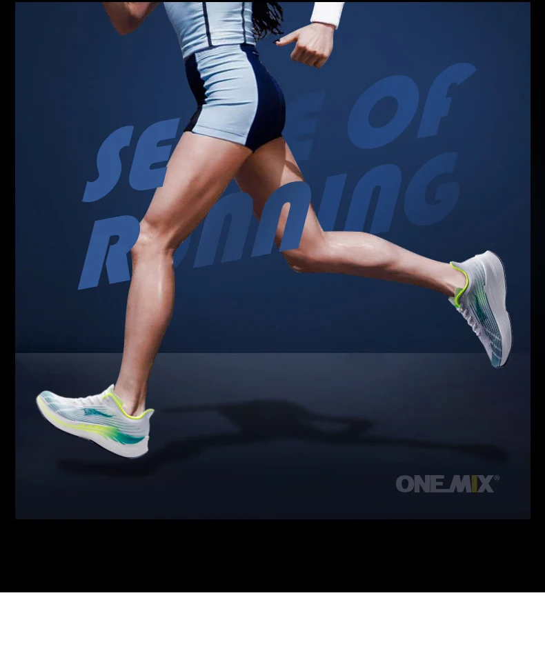 ONEMIX  Running Shoes for Outdoor Marathon Breathable Sport Female Sneakers Lace Up Mesh Athletic Shoes