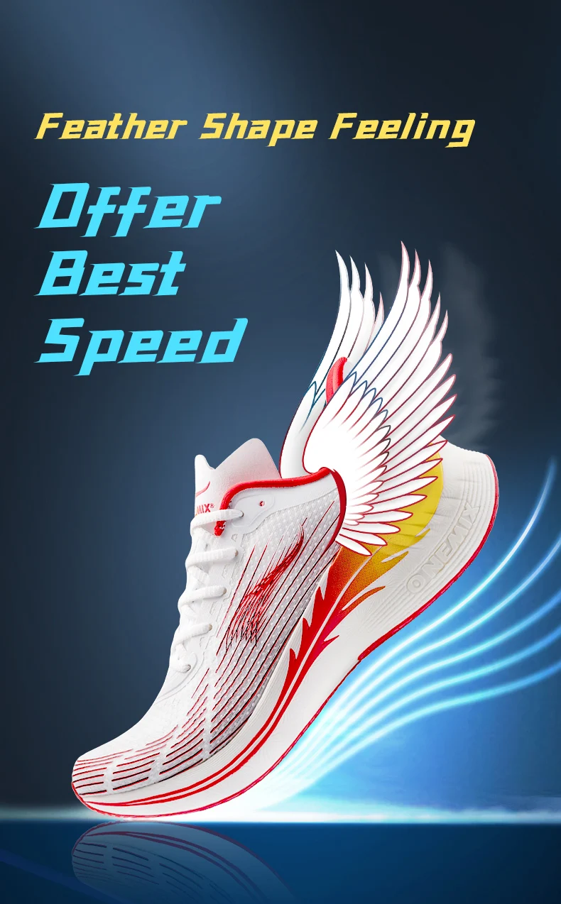 ONEMIX  Running Shoes for Outdoor Marathon Breathable Sport Female Sneakers Lace Up Mesh Athletic Shoes