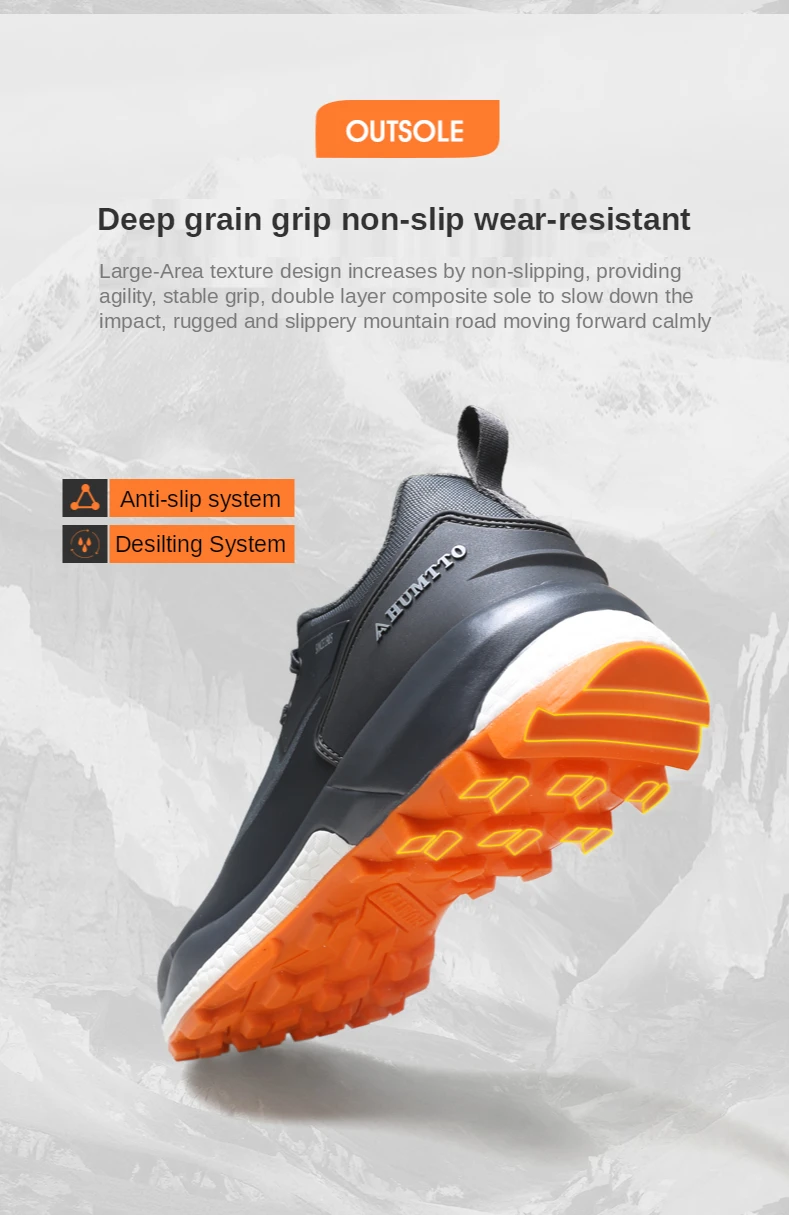 HUMTTO Hiking Shoes Mountain Sneakers for Men Waterproof Camping Trekking Boots Climbing Sport Safety Male Tactical Shoes Mens