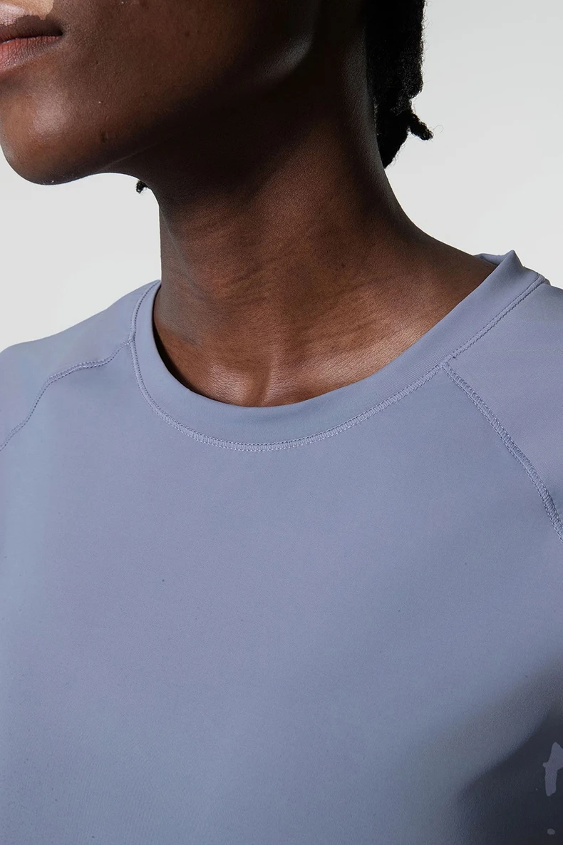 Summer Short Sleeve Yoga T-Shirt Women Round Neck Gym Running Top Loose Breathable Quick Dry Workout Shirt Female Sportswear