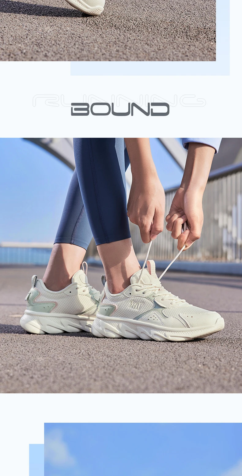 361 Degrees Women Running Sport Shoes Lightweight Non-Slip Shock-absorption Breathable Mesh Girl Sneaker Female 682232212