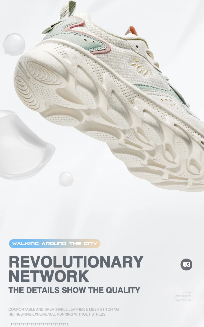361 Degrees Women Running Sport Shoes Lightweight Non-Slip Shock-absorption Breathable Mesh Girl Sneaker Female 682232212