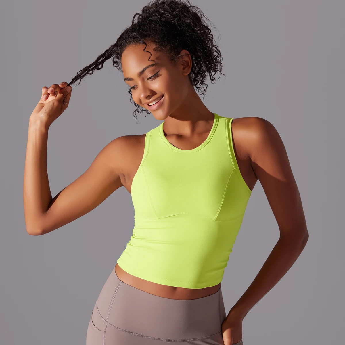 Sleeveless Yoga Vest Slim Sportswear Stretchy Slim Sports Bra Breathable Pleated Tank Top Quick Dry Fitness Wear Sexy Slim Top