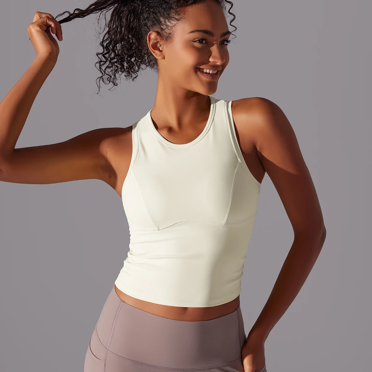 Sleeveless Yoga Vest Slim Sportswear Stretchy Slim Sports Bra Breathable Pleated Tank Top Quick Dry Fitness Wear Sexy Slim Top
