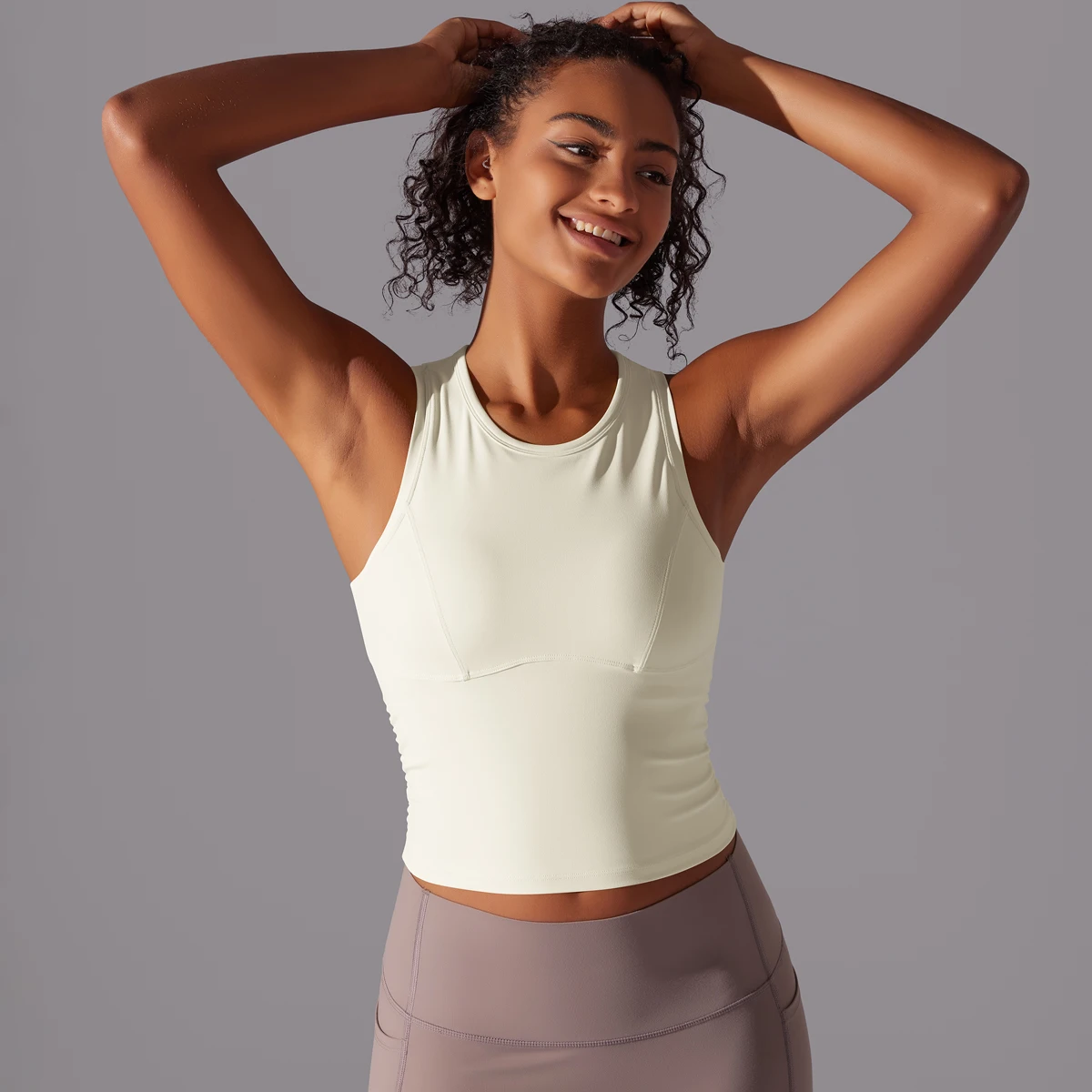 Sleeveless Yoga Vest Slim Sportswear Stretchy Slim Sports Bra Breathable Pleated Tank Top Quick Dry Fitness Wear Sexy Slim Top