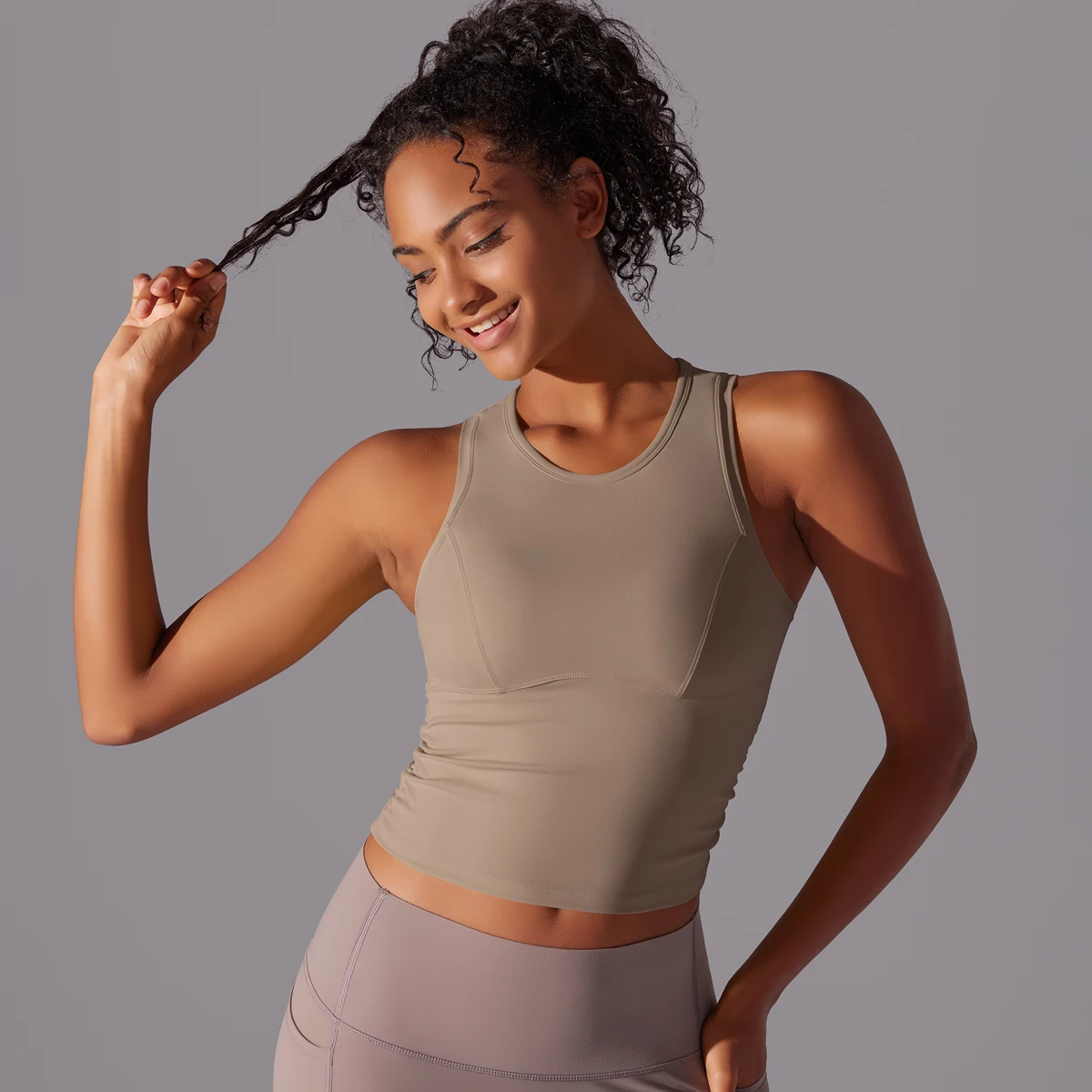 Sleeveless Yoga Vest Slim Sportswear Stretchy Slim Sports Bra Breathable Pleated Tank Top Quick Dry Fitness Wear Sexy Slim Top