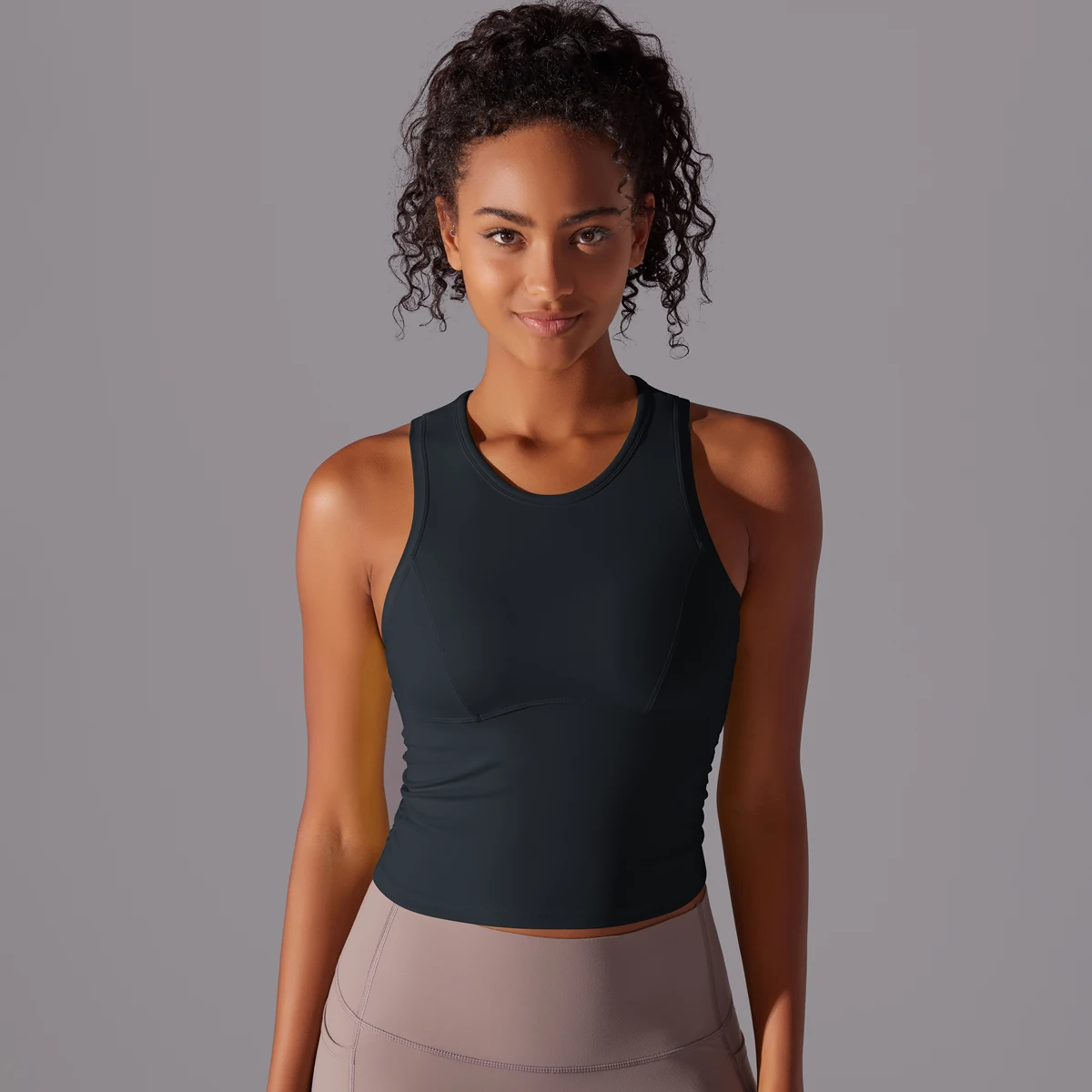 Sleeveless Yoga Vest Slim Sportswear Stretchy Slim Sports Bra Breathable Pleated Tank Top Quick Dry Fitness Wear Sexy Slim Top