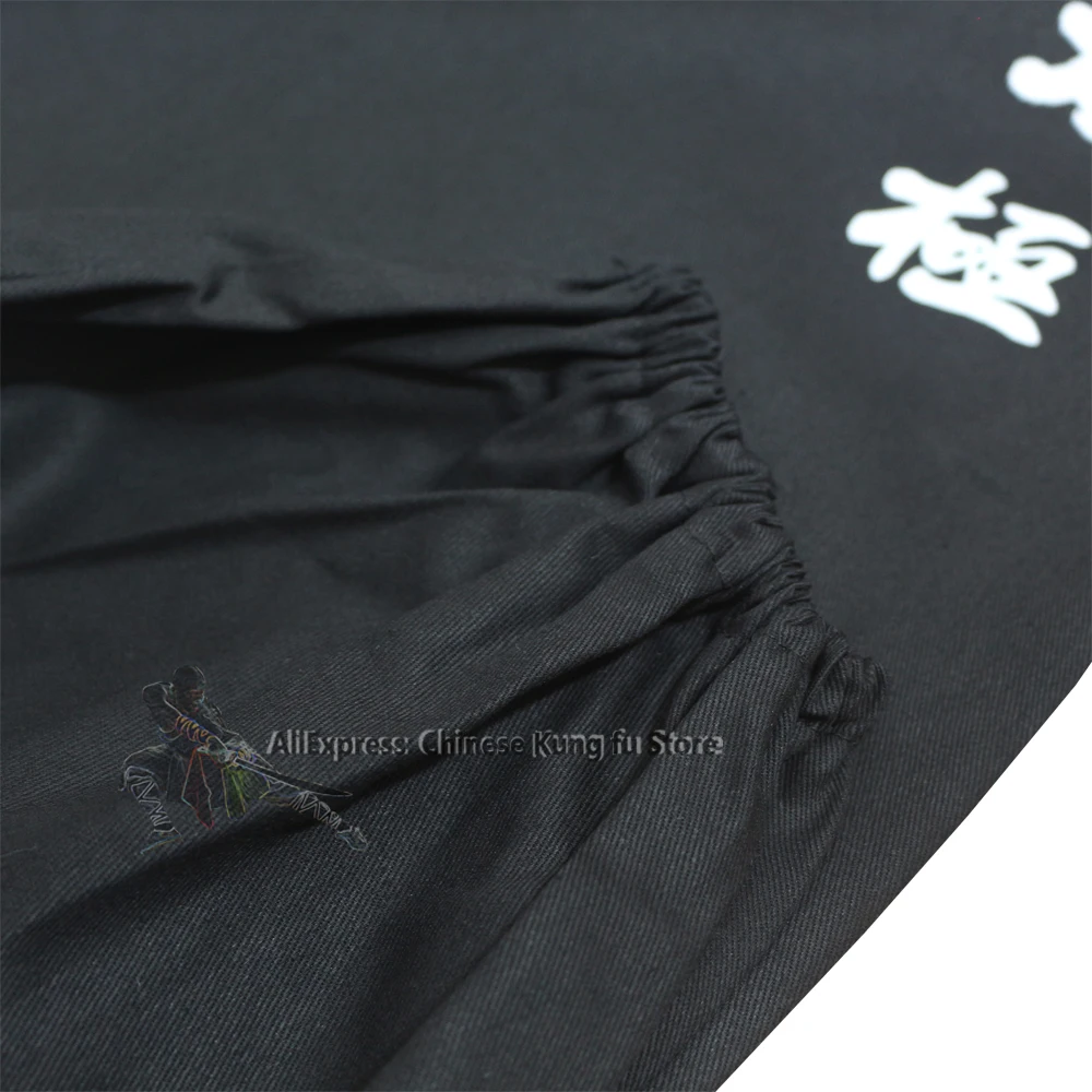 Black Cotton Tai Chi Kung Fu Pants Wushu Martial Arts Wing Chun Qigong Meditation Yoga Trousers