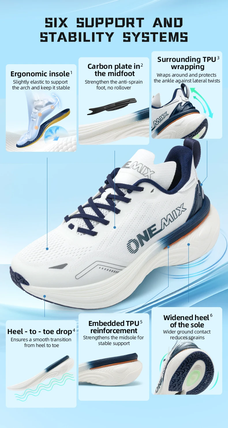 ONEMIX 2026 New Jogging Running Shoes Women and Men Light Sneakers Road Shoes Wear-resistant Fashion Sports Shoes Fitness