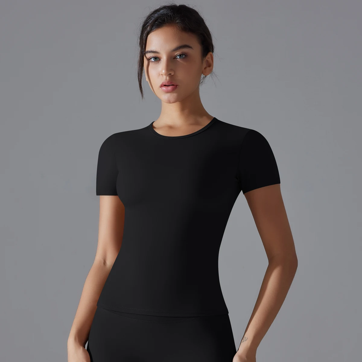 Yoga Vest Training Fitness Top Windproof Running Suit Solid Colour Cycling Fitness Quick Dry Women's Sweatshirt