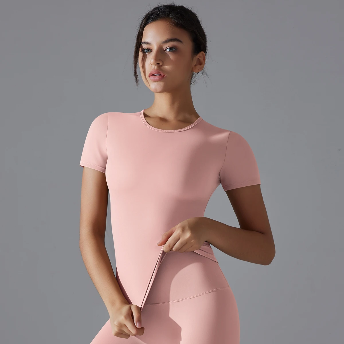 Yoga Vest Training Fitness Top Windproof Running Suit Solid Colour Cycling Fitness Quick Dry Women's Sweatshirt