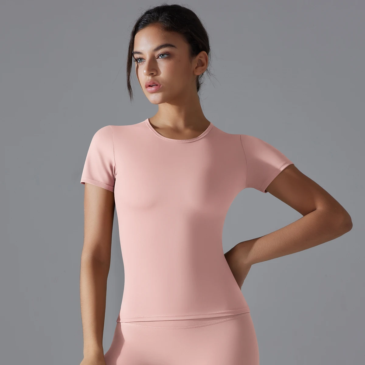 Yoga Vest Training Fitness Top Windproof Running Suit Solid Colour Cycling Fitness Quick Dry Women's Sweatshirt