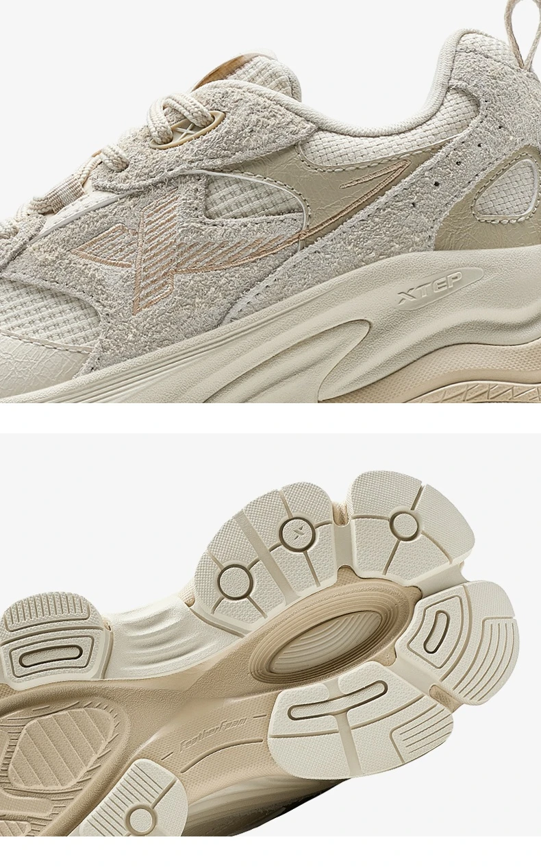 Xtep Chinoiserie Casual Shoes Female 2025 Spring Increase Thick Sole Sports Shoes Outdoor Vintage Fashion Sneakers 875118320006