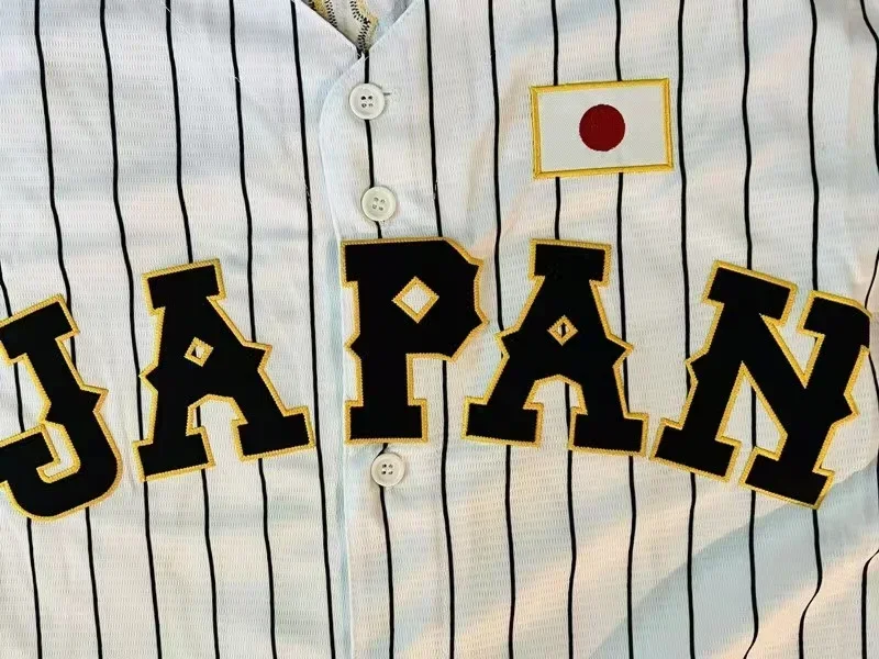Japan 16 OHTANI Baseball Jersey Oversize Outdoor Sportswear Embroidery Sewing Stripes Hip Hop Cloth High Street T-Shirts