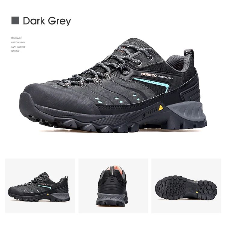 HUMTTO Outdoor Sneakers for Men Genuine Leather Hiking Boots Mens Luxury Designer Climbing Trekking Sports Safety Work Man Shoes
