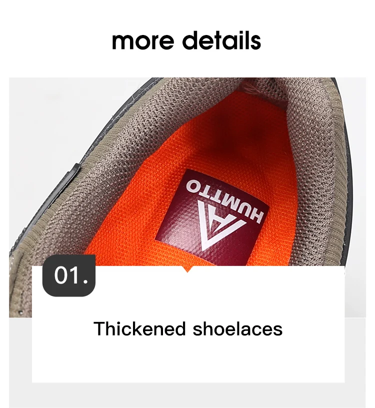 HUMTTO Outdoor Sneakers for Men Genuine Leather Hiking Boots Mens Luxury Designer Climbing Trekking Sports Safety Work Man Shoes