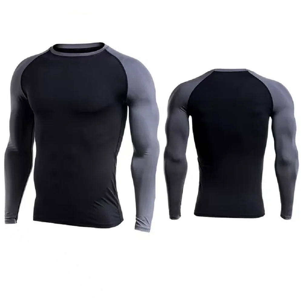 Compression T Shirt Men Long Sleeve Bodybuilding Running Shirt Quick Dry Workout Fitness Tights Gym Sport T-shirt Men Rashgard