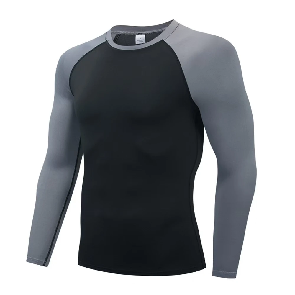 Compression T Shirt Men Long Sleeve Bodybuilding Running Shirt Quick Dry Workout Fitness Tights Gym Sport T-shirt Men Rashgard
