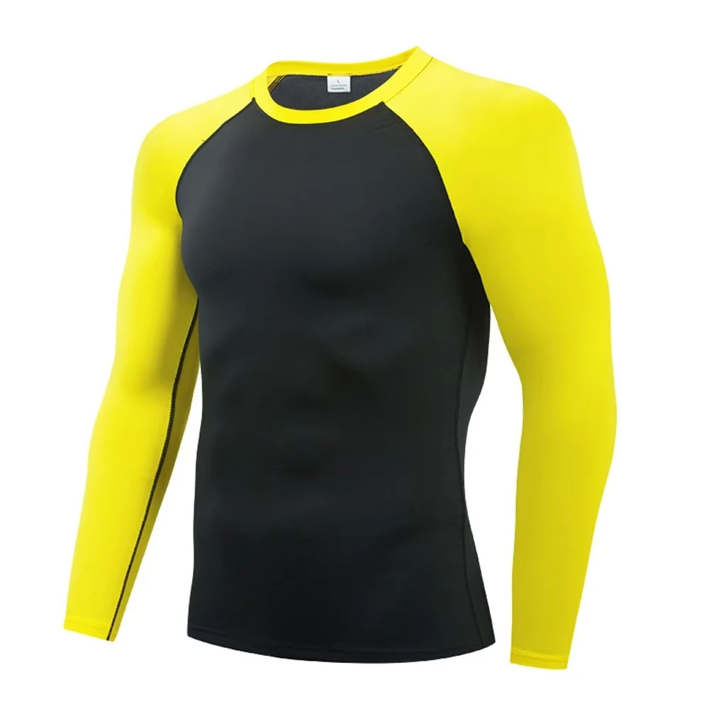 Compression T Shirt Men Long Sleeve Bodybuilding Running Shirt Quick Dry Workout Fitness Tights Gym Sport T-shirt Men Rashgard