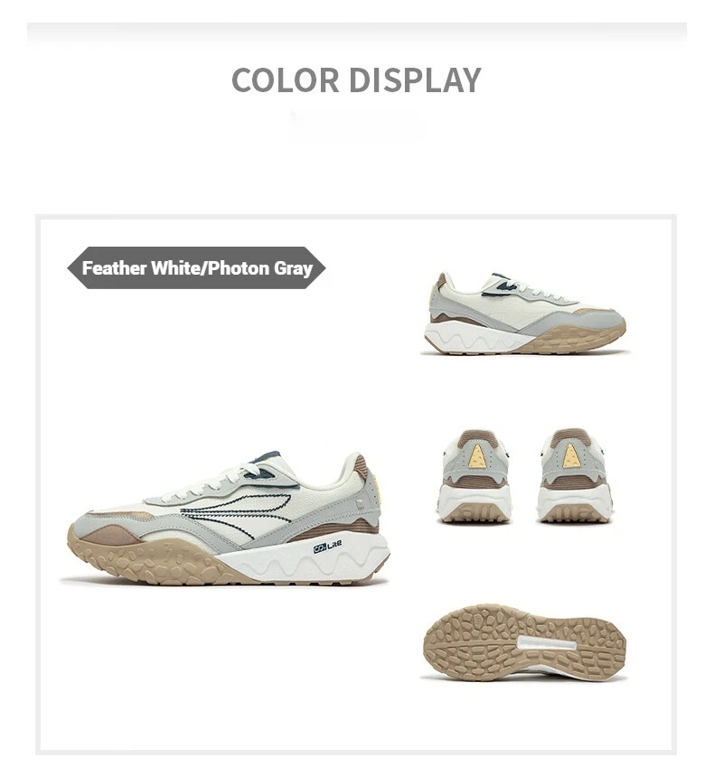 361 Degrees Men's Sports Shoes Autumn Couple New Mesh Retro Wear-resistant Non-Slip Casual Thick-soled Sneakers Male 672446763