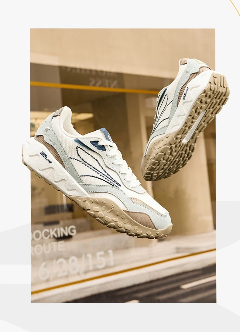 361 Degrees Men's Sports Shoes Autumn Couple New Mesh Retro Wear-resistant Non-Slip Casual Thick-soled Sneakers Male 672446763