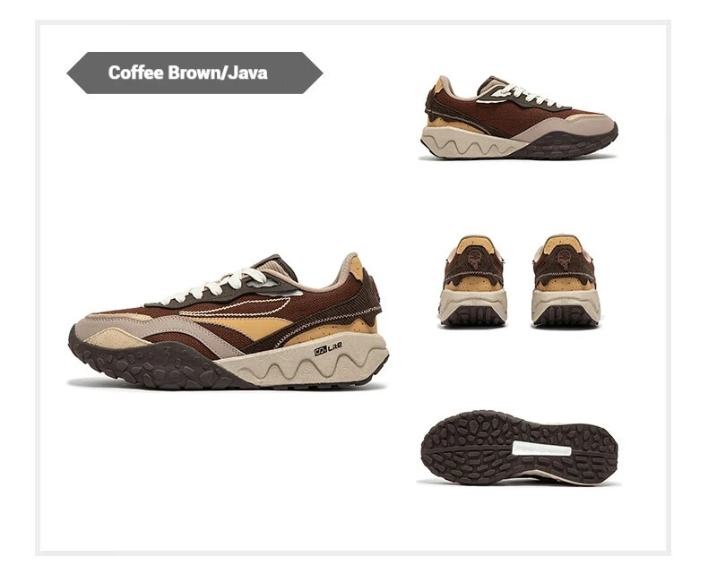 361 Degrees Men's Sports Shoes Autumn Couple New Mesh Retro Wear-resistant Non-Slip Casual Thick-soled Sneakers Male 672446763