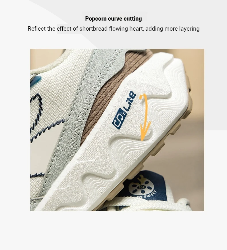 361 Degrees Men's Sports Shoes Autumn Couple New Mesh Retro Wear-resistant Non-Slip Casual Thick-soled Sneakers Male 672446763
