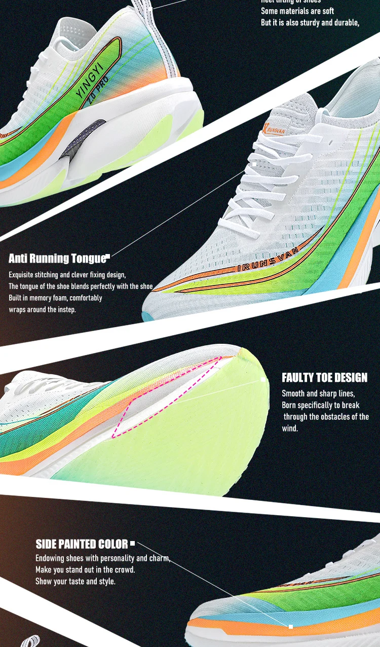 IRUNSVAN SHADOW WING 2.0 PRO 2025 Marathon Sports Running Shoes Outdoor Breathable Men Sports Shoes Anti-slip Male Sneakers 2503