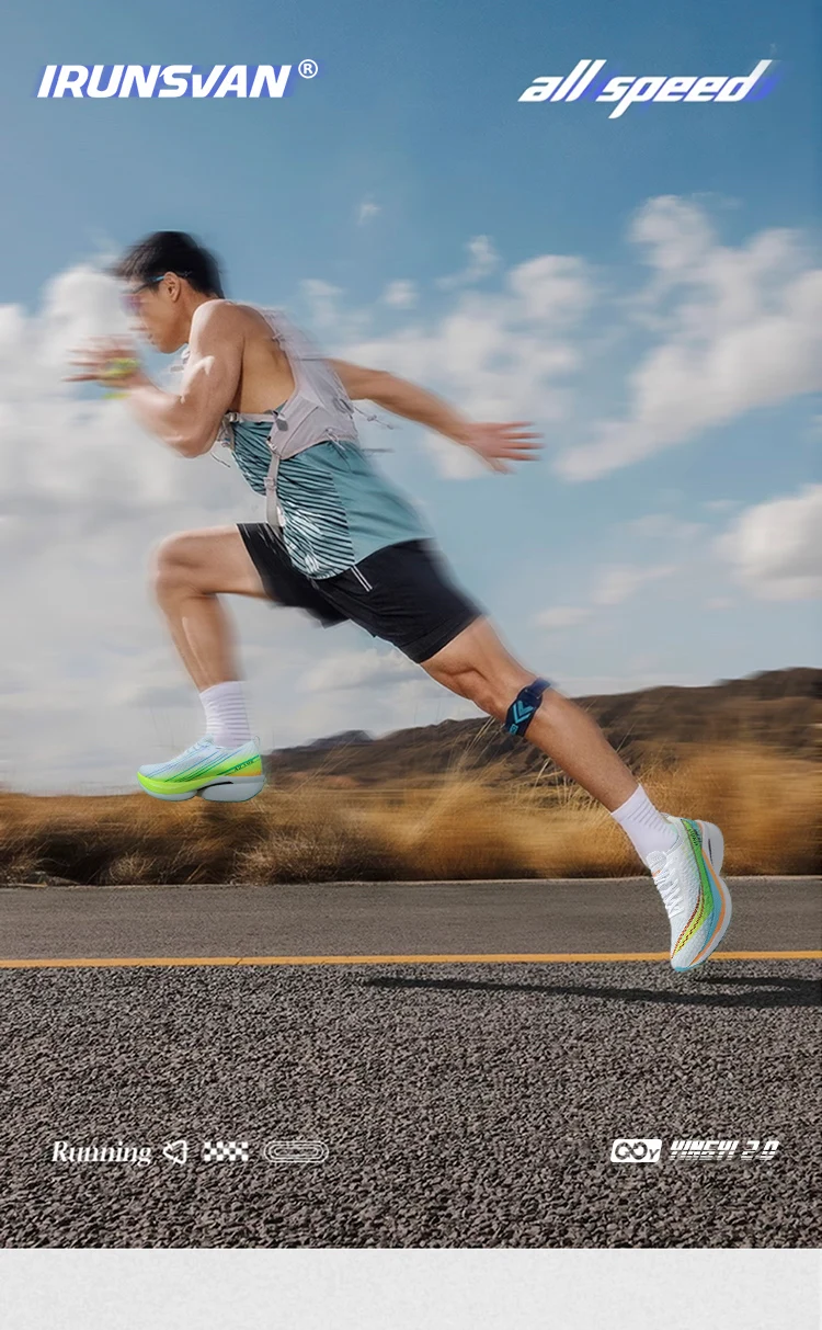 IRUNSVAN SHADOW WING 2.0 PRO 2025 Marathon Sports Running Shoes Outdoor Breathable Men Sports Shoes Anti-slip Male Sneakers 2503