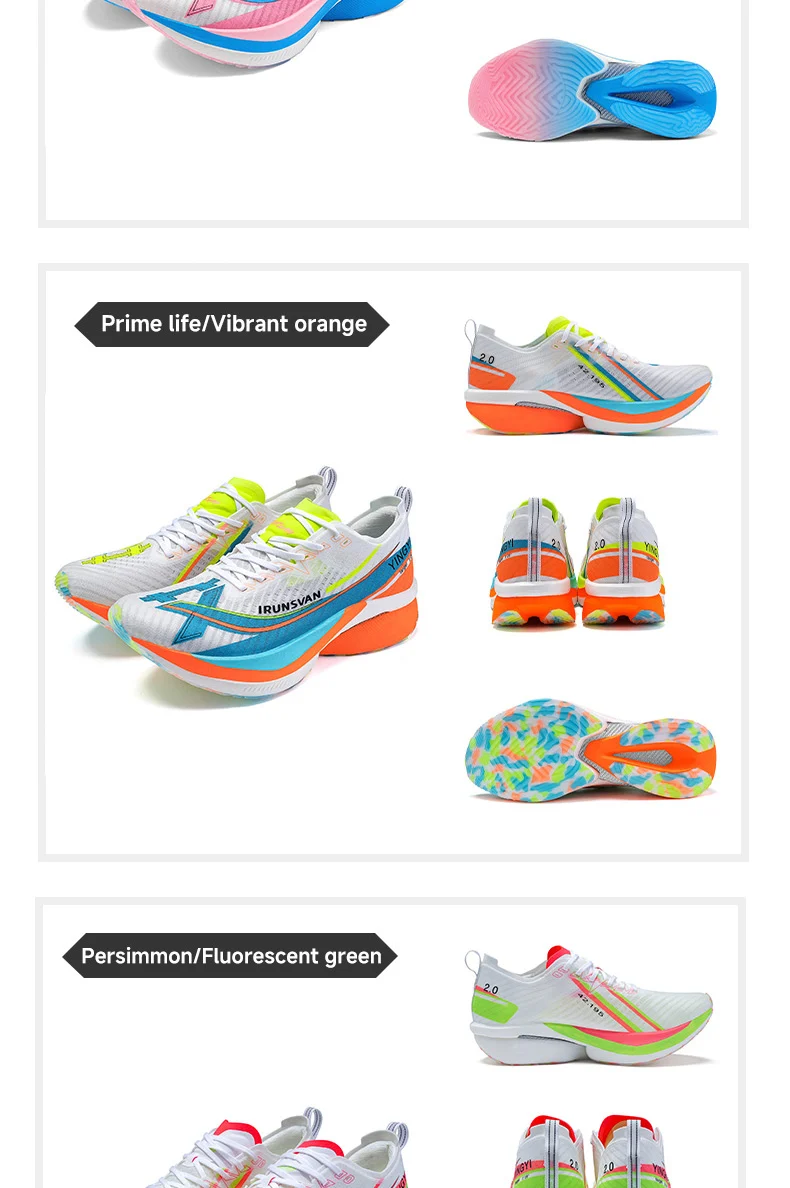 IRUNSVAN Men's Full-Palm Carbon Plate Marathon Road Running Shoes With Quick Rebound And Full Of Power Zapatillas De Deporte