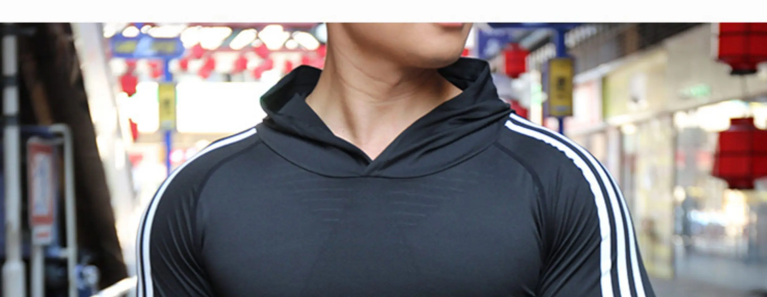 Mens Fitness Running Sport Hoodie Gym Joggers Hooded Outdoor Workout Shirts Tops Clothing Muscle Training Sweatshirt