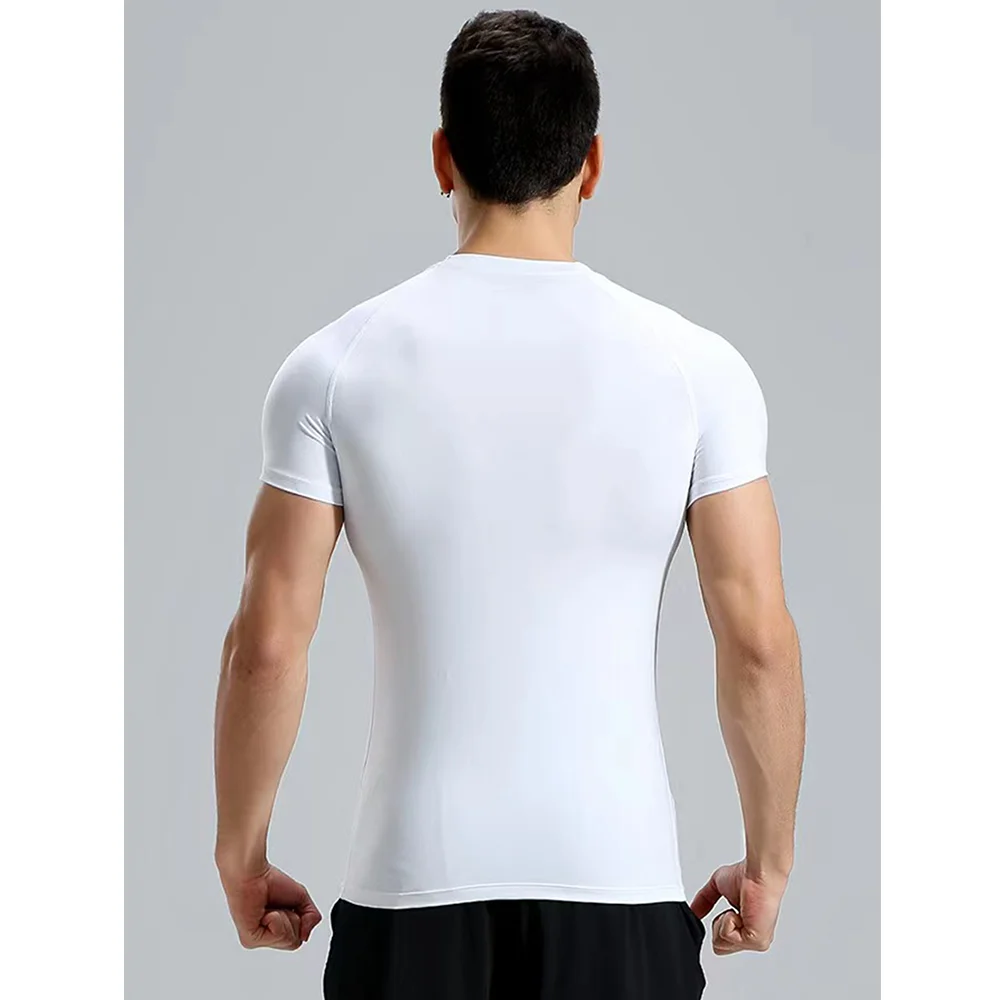 Men's T-Shirt Running Sport T Shirt Men Compression Top Tee Fitness Quick Dry Tight Training Gym Sport Running Shirts Men Jersey