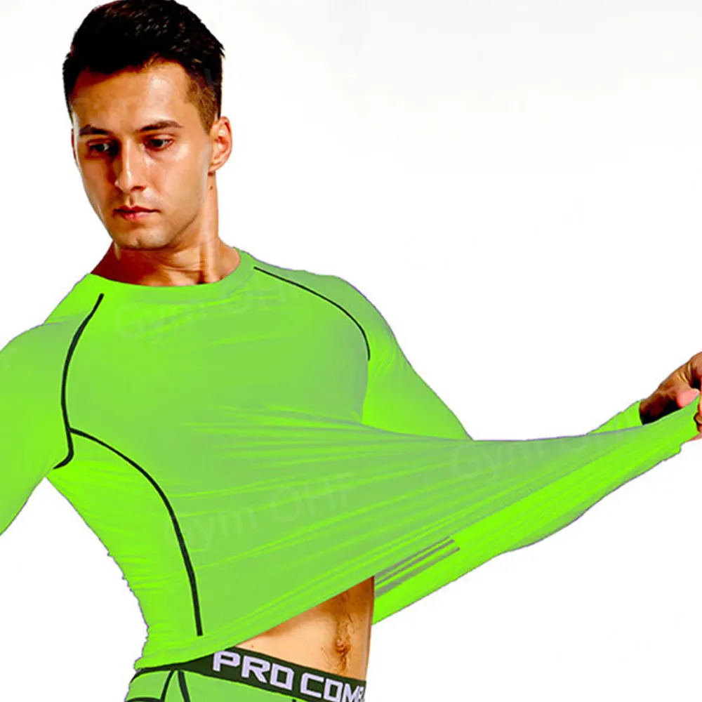 Men's T-Shirt Running Sport T Shirt Men Compression Top Tee Fitness Quick Dry Tight Training Gym Sport Running Shirts Men Jersey
