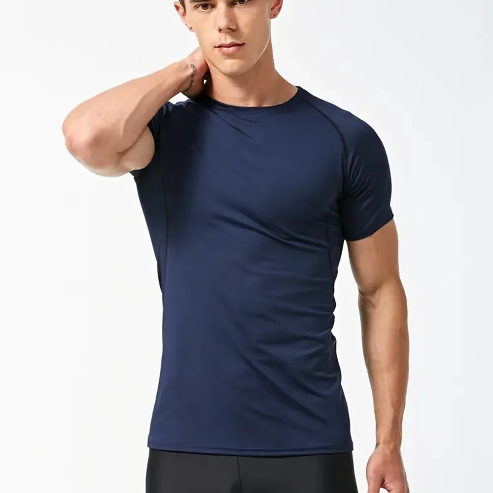 Men's T-Shirt Running Sport T Shirt Men Compression Top Tee Fitness Quick Dry Tight Training Gym Sport Running Shirts Men Jersey