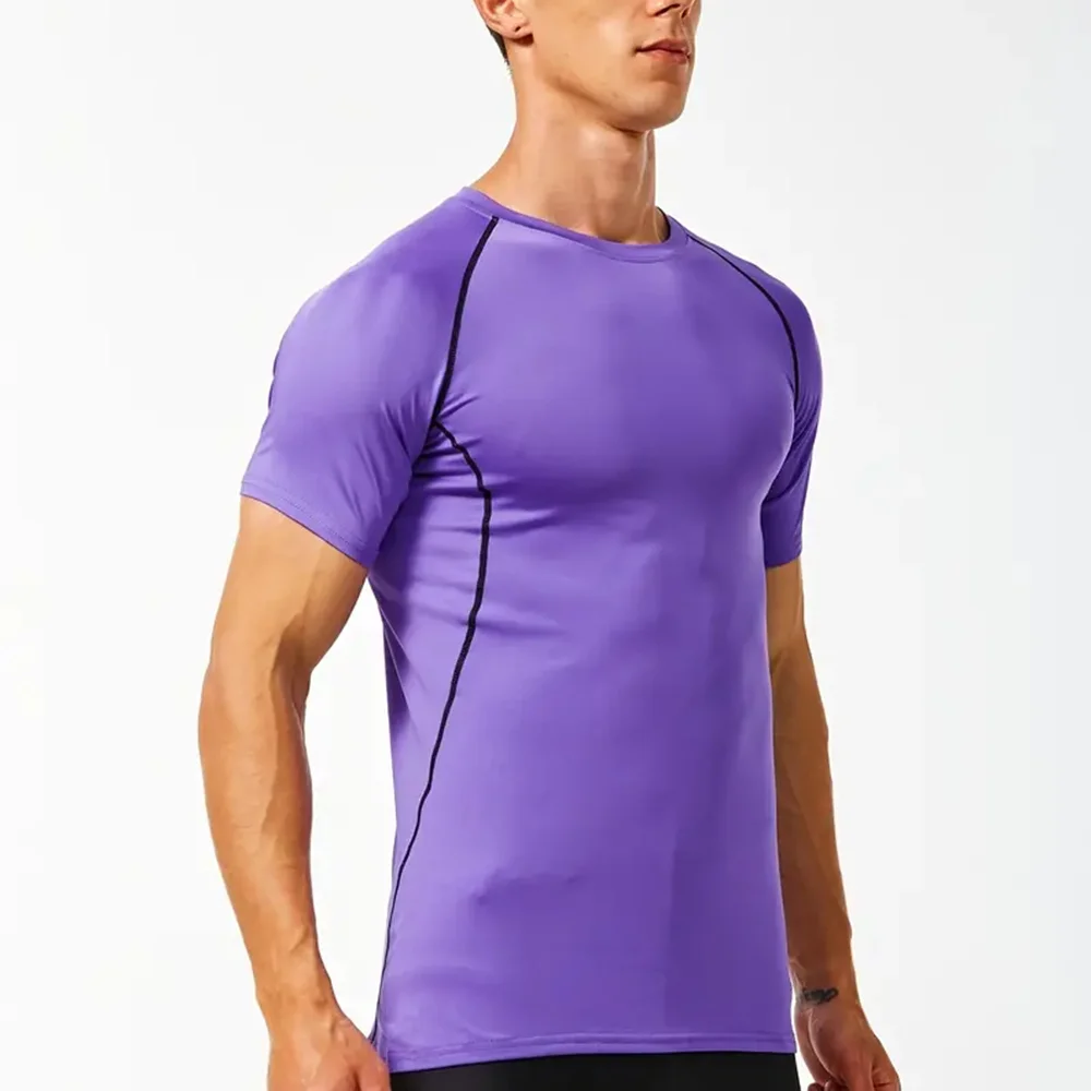 Men's T-Shirt Running Sport T Shirt Men Compression Top Tee Fitness Quick Dry Tight Training Gym Sport Running Shirts Men Jersey