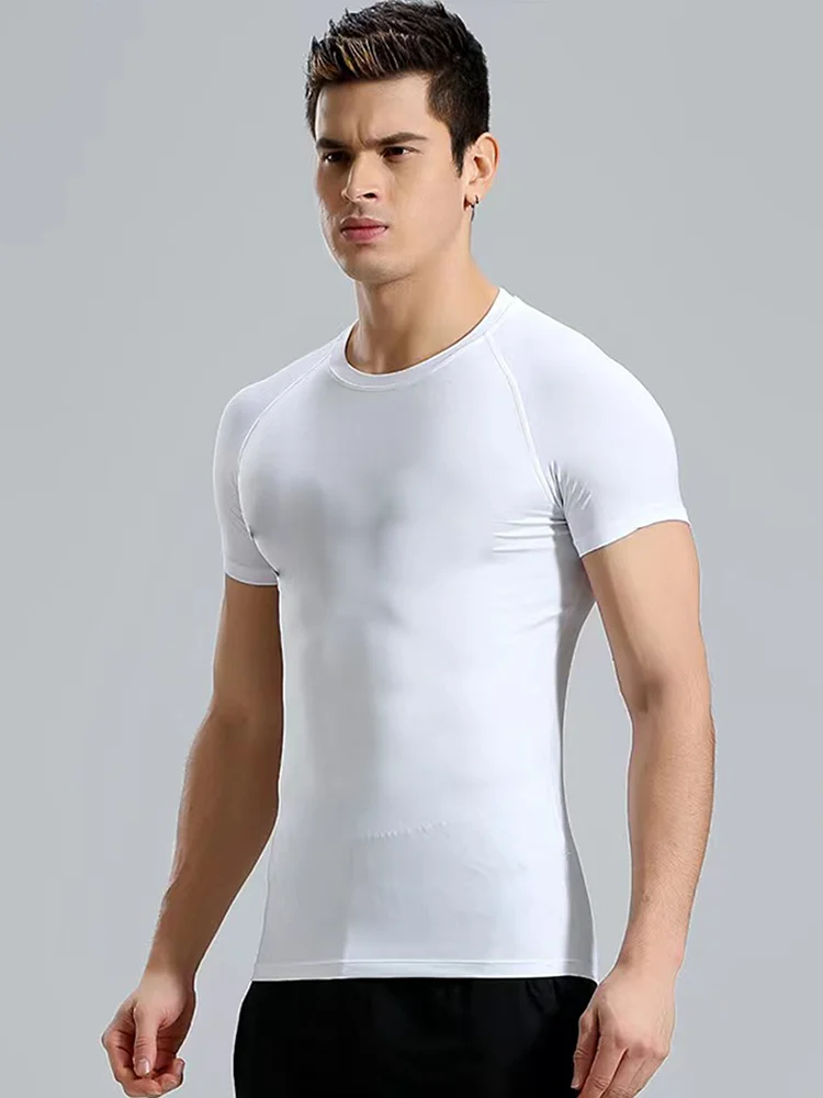 Men's T-Shirt Running Sport T Shirt Men Compression Top Tee Fitness Quick Dry Tight Training Gym Sport Running Shirts Men Jersey