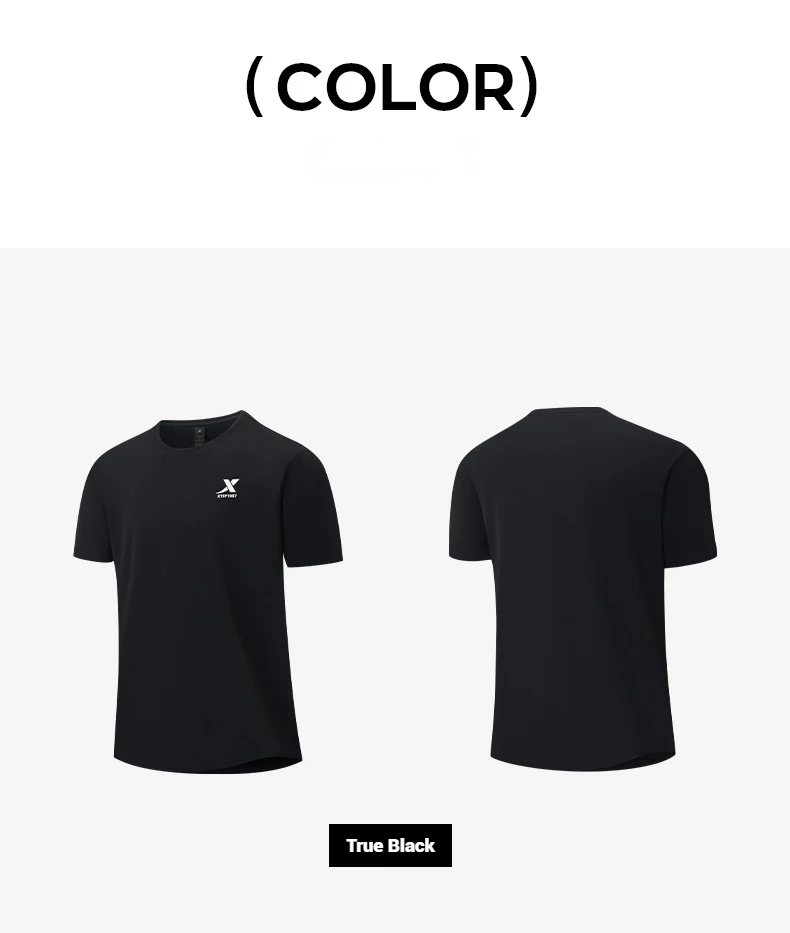 Xtep Short Sleeve Round-Neck T-Shirt For Men 2025 Spring Quick-Drying Sports Training Breathable Outdoor Cool Tops 875229010175