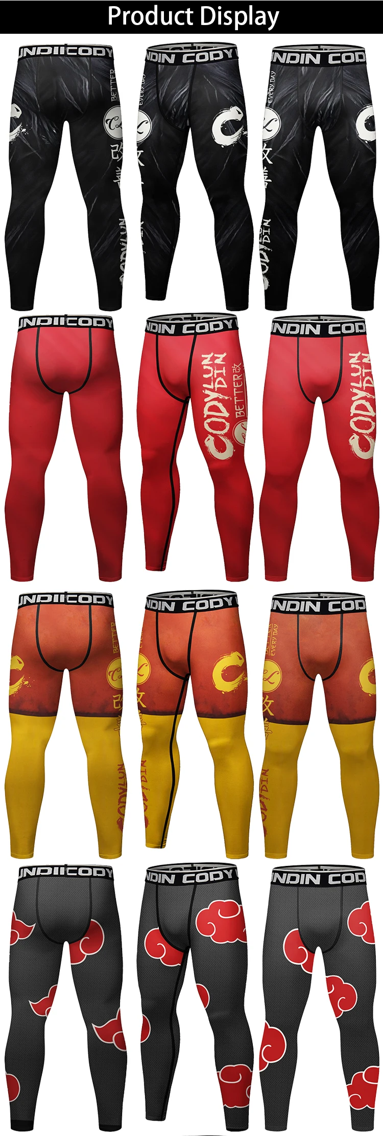 Men's Rashguard MMA Fight Leggings Jiu Jitsu Boxing Compression Grappling Pants for Training & Combat Sports Muay Thai Clothing
