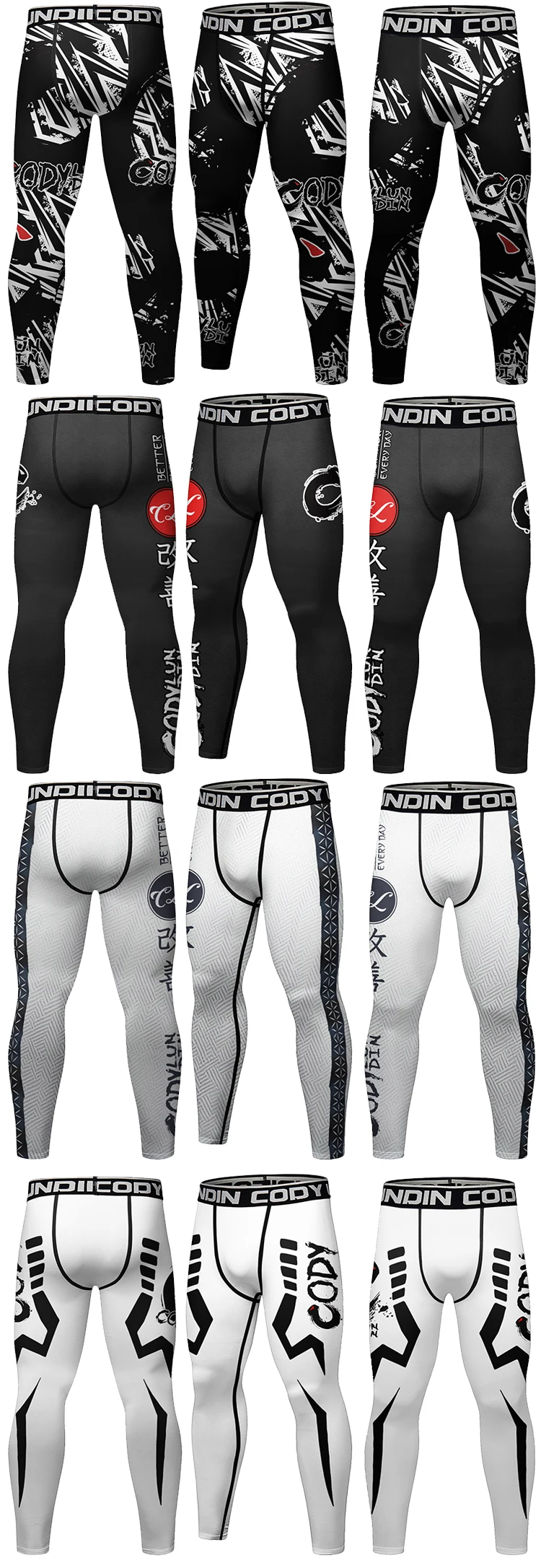 Men's Rashguard MMA Fight Leggings Jiu Jitsu Boxing Compression Grappling Pants for Training & Combat Sports Muay Thai Clothing