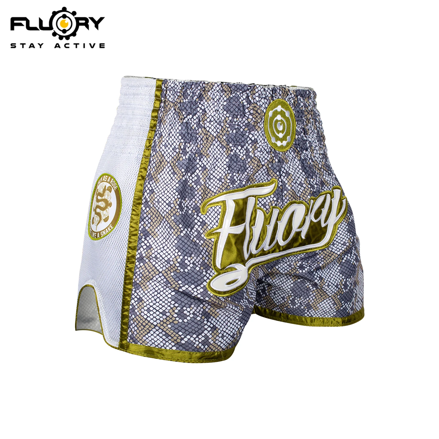 Fluory 1Piece Muay Thai Shorts Golden Boxing Training Shorts Men's Boxing Clothing Women Free Fight Shorts Free Fight Custom