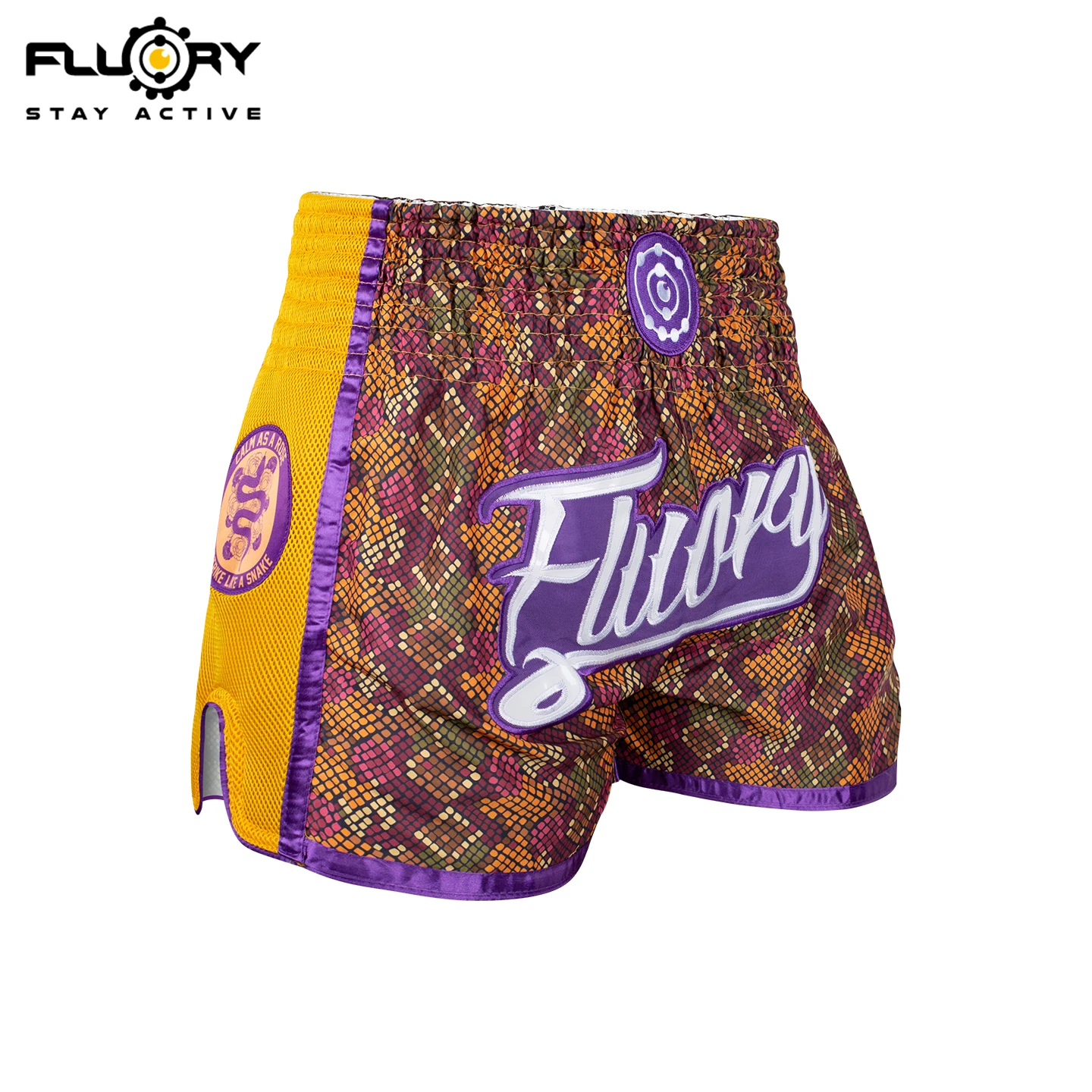 Fluory 1Piece Muay Thai Shorts Golden Boxing Training Shorts Men's Boxing Clothing Women Free Fight Shorts Free Fight Custom