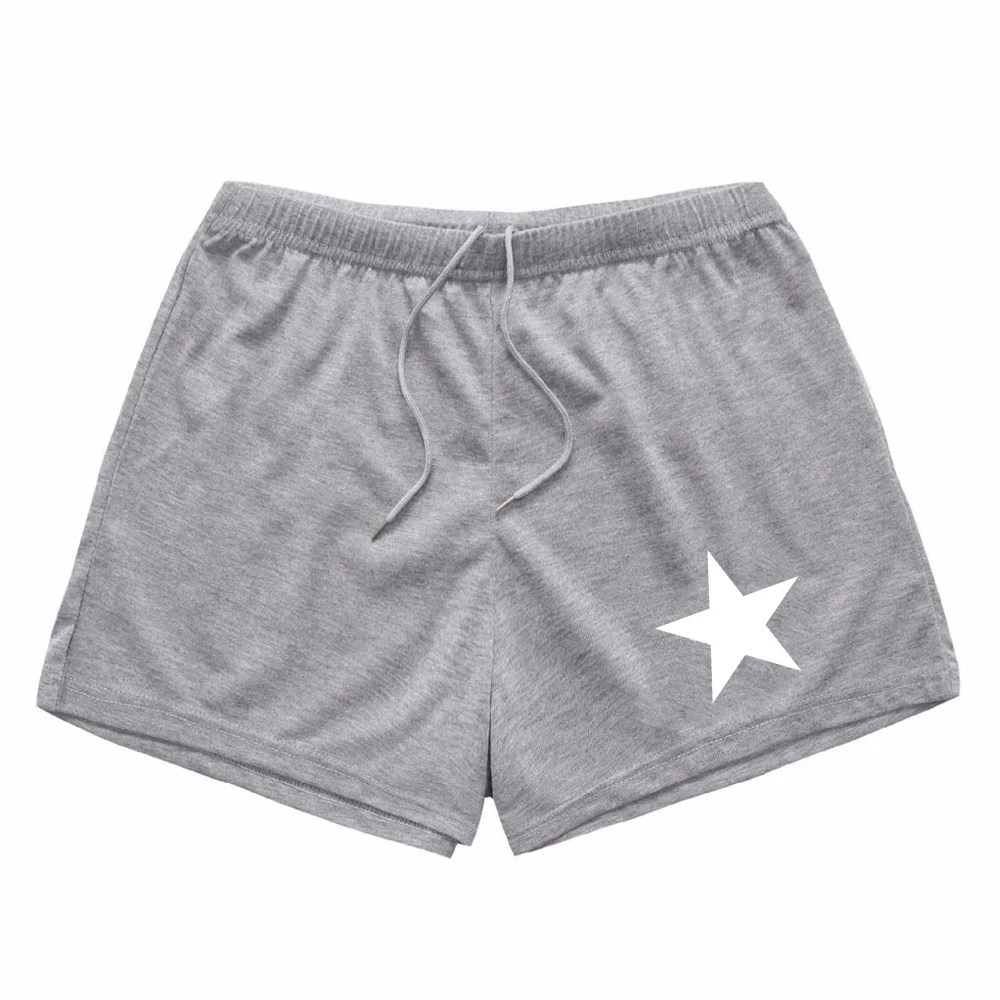 Men's summer white pure pentagram print pattern outdoor sea surfing casual comfortable refreshing versatile sports shorts