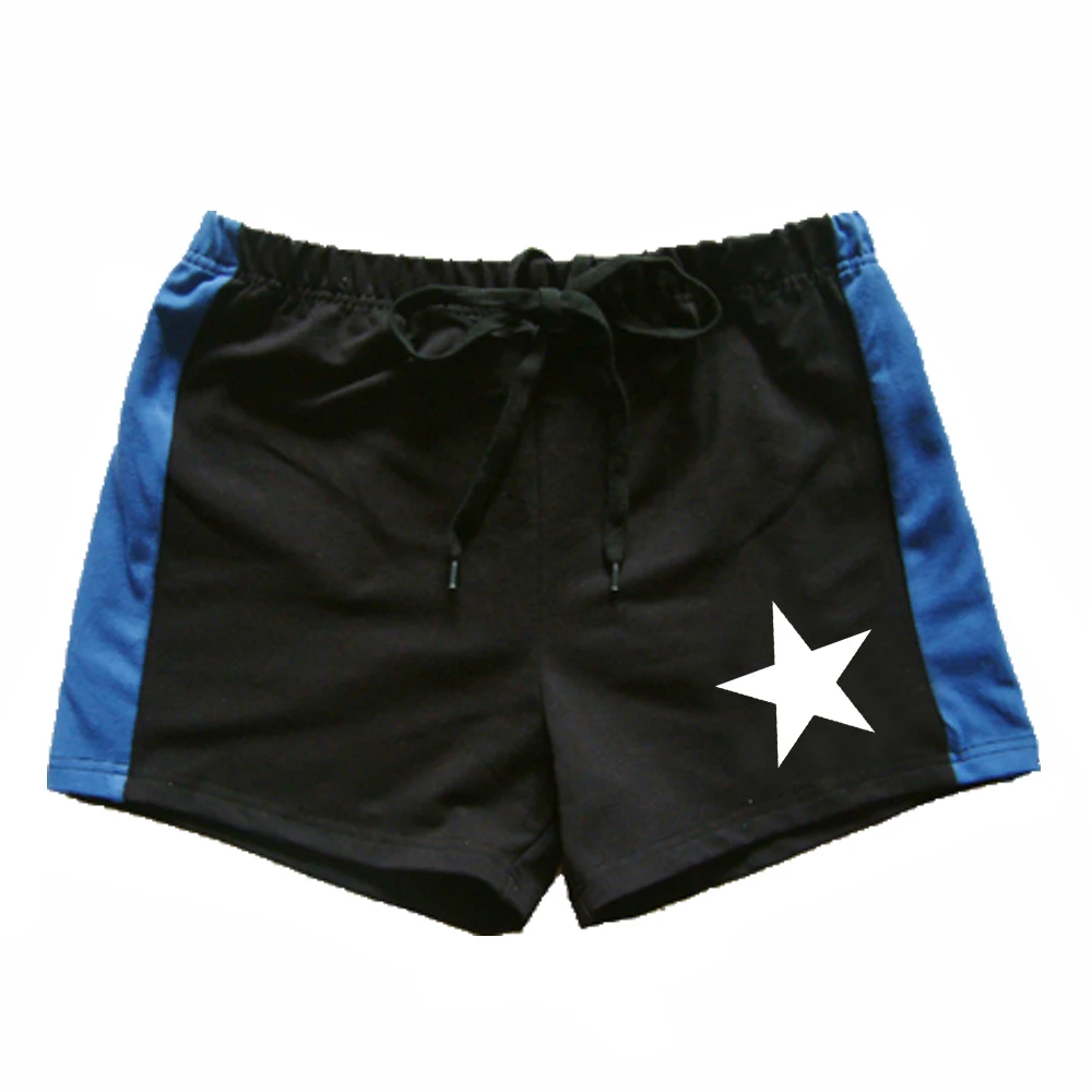 Men's summer white pure pentagram print pattern outdoor sea surfing casual comfortable refreshing versatile sports shorts