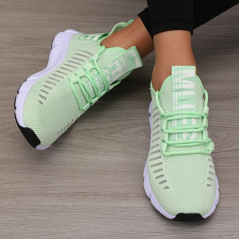Women's Sports Shoes Mesh Lightweight Soft Sole Jogging Strap Breathable Fashion Sports Walking Casual Tennis Flat Shoes for Men