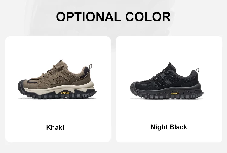 GOLDEN CAMEL Outdoor Hiking Shoes Men and Women Non-slip Breathable Sneakers Thick-soled Climbing Shoes for Men Shock Absorption